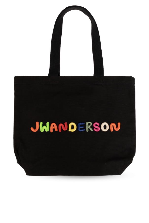 JW Anderson ロゴ エナメル トートバッグ ブラック JW Anderson ロゴ エナメル トートバッグ ブラック